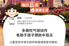 【每日“医”招】⑨：多做吹气球动作有助于孩子预防中耳炎图片