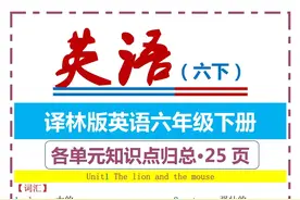 译林版英语六年级下册各单元知识点归总图片