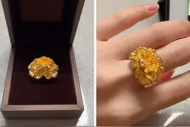 不敢发朋友圈系列｜金戒指克重很小，3.5g左右，但真的很显富贵～图片