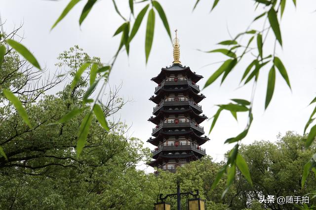 实拍上海嘉定安亭老街永安塔，九层六面总高５６．８８米