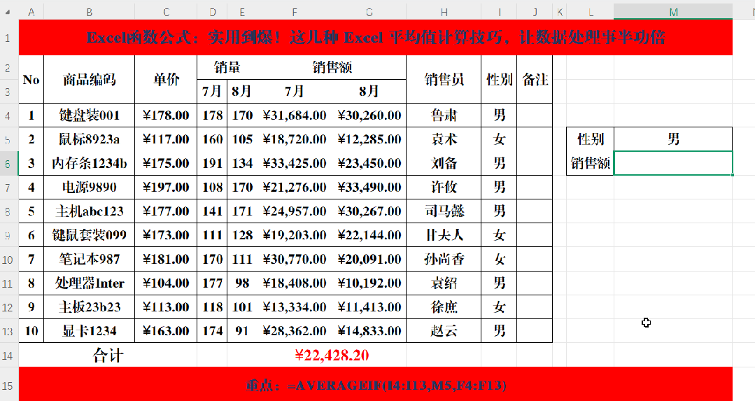 实用到爆！这几种 Excel 平均值计算技巧，让数据处理事半功倍