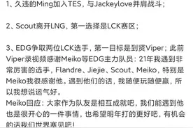 “LPL冬季转会内幕爆料图”火了，Scout回归LCK，EDG争取Viper图片