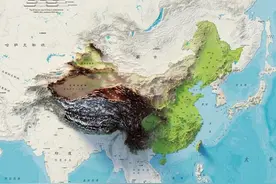 中国及周边地区3d地形图图片