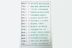 写字丑的死磕这10张图，吃透硬笔结构规律图片