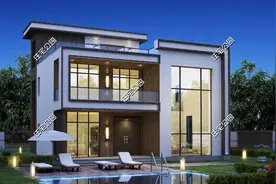 宅基地不大怎么办？那就把屋顶用起来，12×13米平顶别墅，实用！图片