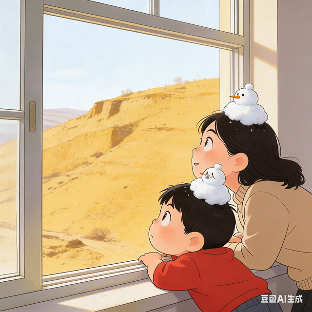 陕西宝妈扎心！娃追半月大雪人新闻，问啥时候去我哑了