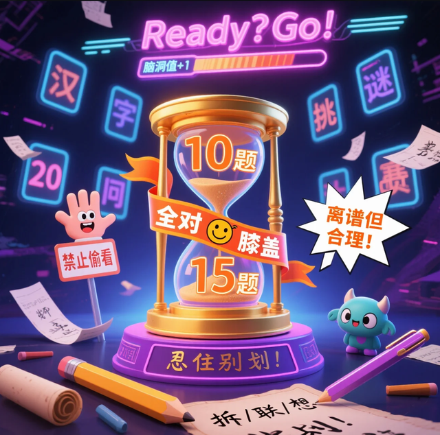 测测你的汉字王者段位！20道字谜挑战，能过10关的绝对是文化人！