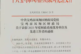 勇毅前行担使命 砥砺奋进启新程——长青镇财政所再次荣获“凤翔区财政系统优秀单位”称号图片