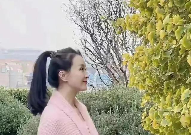 王艳太有钱了，穿睡衣在自家花园散步，背后就是紫禁城！