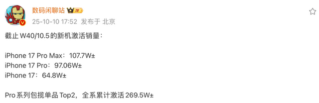 正面交锋！小米17与苹果17首销数据出炉，谁的表现更好？