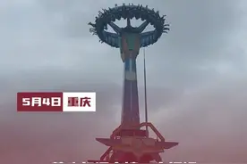大摆锤悬停数十名游客倒挂2分钟 景区：不是故障 项目暂时停止图片