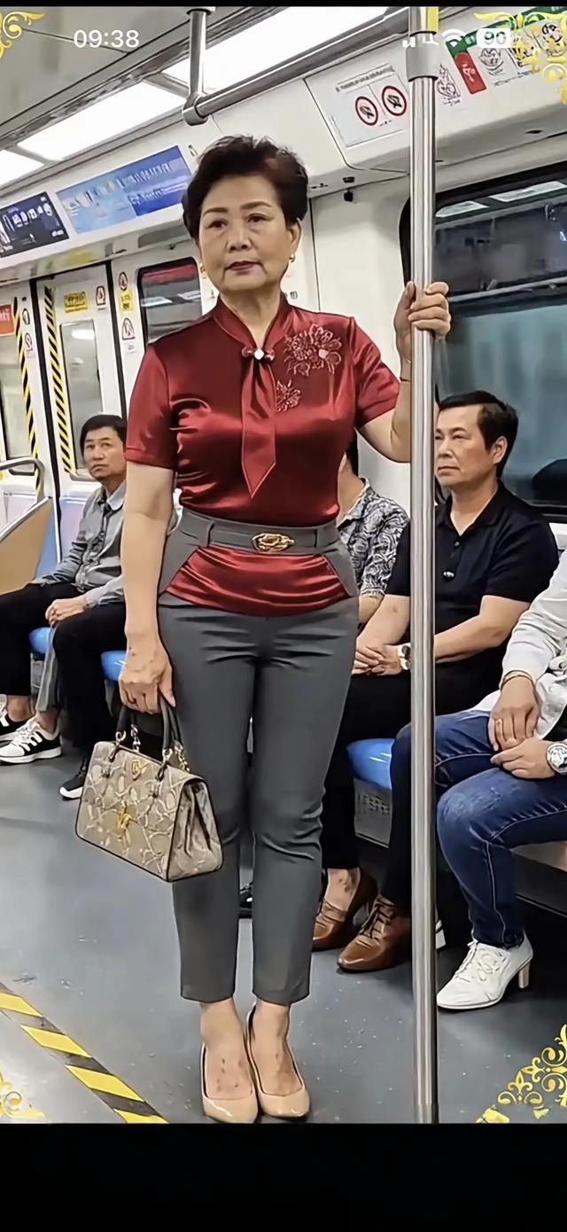 一生要强的中国大妈，摆拍也要精致，一丝不苟。