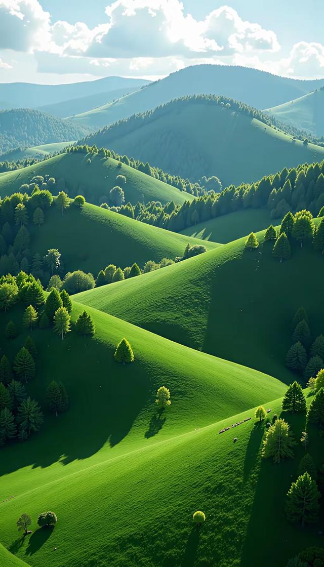 山的雄浑，水的灵动，树的葱郁，屋的温馨