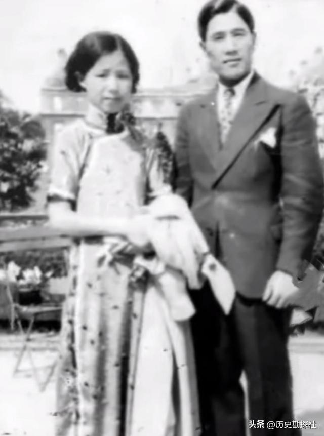 廖耀湘将军的妻子有多美？夫妻俩在法国的结婚照，美艳不可方物！