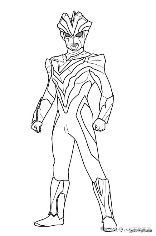 孩子们的最爱，奥特曼线稿资料，临摹涂色