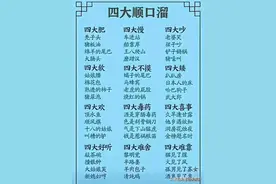 四大顺口溜，太长知识了，一定要给孩子看看图片