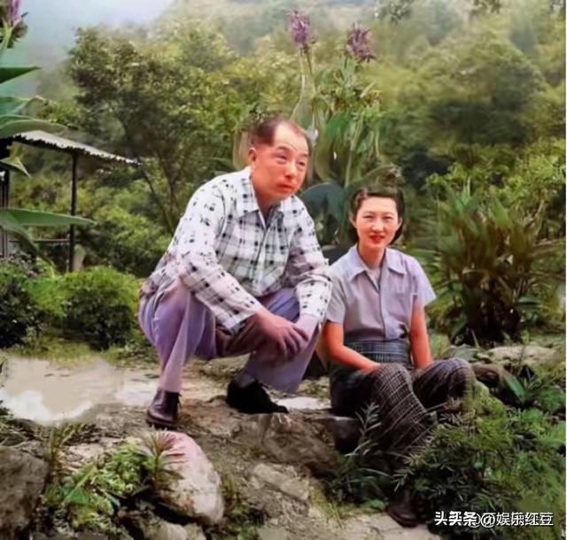 张学良和赵一荻被幽禁的真实彩色照，35岁赵一荻皮肤白皙风韵犹存