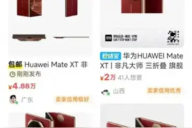 华为三折叠屏手机价格已炒至接近10万丨邦早报图片