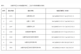 合肥市区普高第二、三批次补录录取最低分数线公布图片