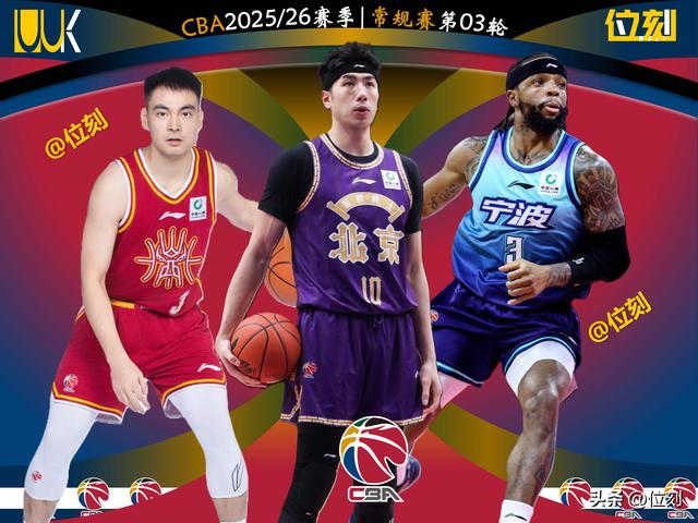 CBA第3轮排名：北京第1，广东第3，广厦第6，上海第9，浙江仅第20