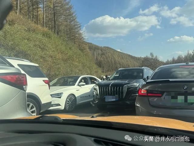 国庆节，逆行者堵死了通往景区的路