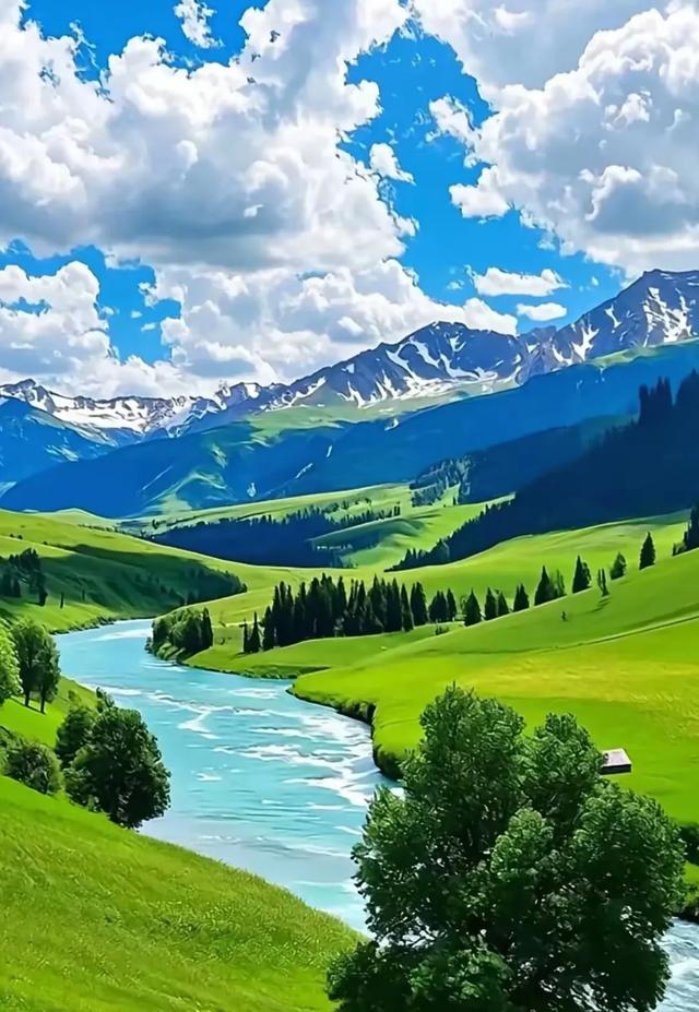 #美丽风景 #蓝天白云绿草地 #自然风光