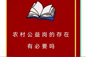 农村公益岗的存在有必要吗图片