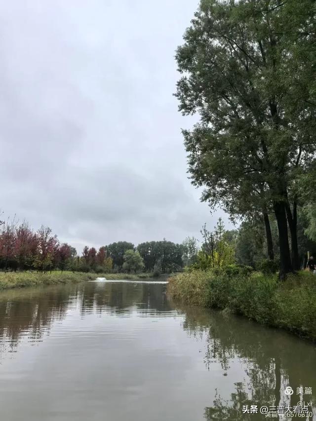 秋雨绵绵漳泽湖