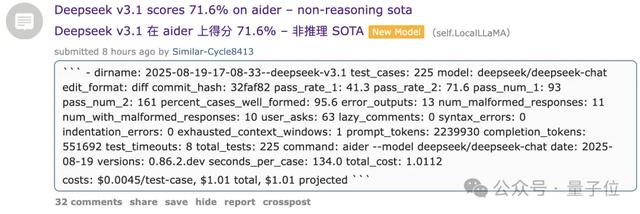 实测DeepSeek V3.1，不止拓展上下文长度