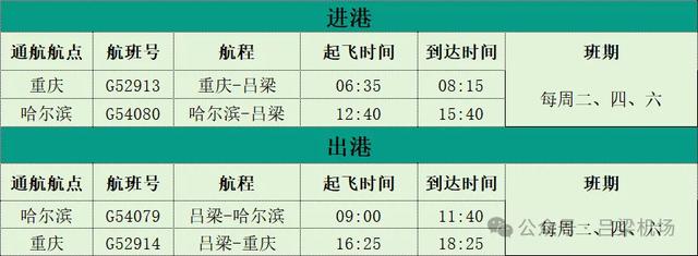 吕梁机场换季开启新链接