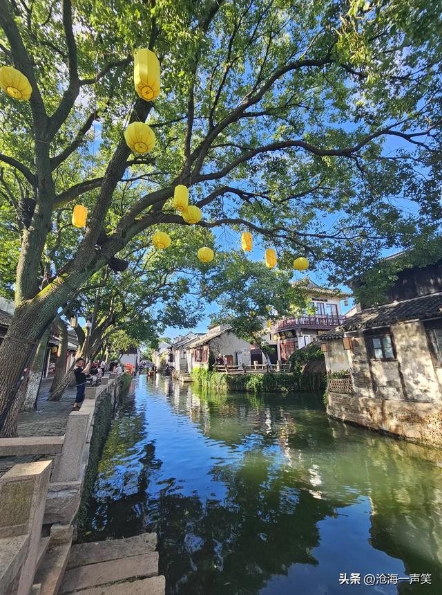 江南水乡周庄古镇的美景，风景如画，如诗如画，美不胜收