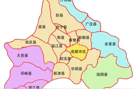 建国后四川省成都地区行政区划变迁图片