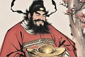 工笔画，钟馗系列之招财进宝图片