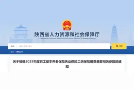 2025年陕西职工养老保险、失业保险、工伤保险缴费基数公布！图片