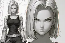 漫画《七龙珠》如果让你重新设计人造人18号女神你会增加些什么？图片