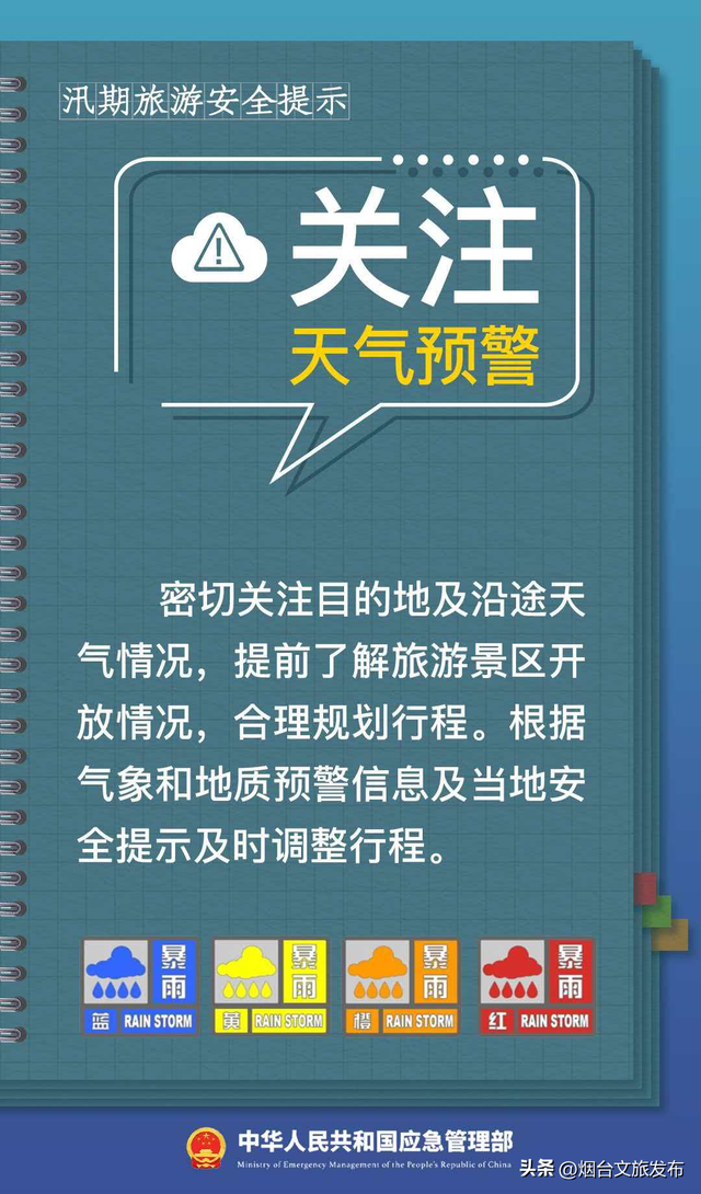 【乐享烟台】文旅安全丨汛期出游，安全第一！这份贴心提示请务必收好