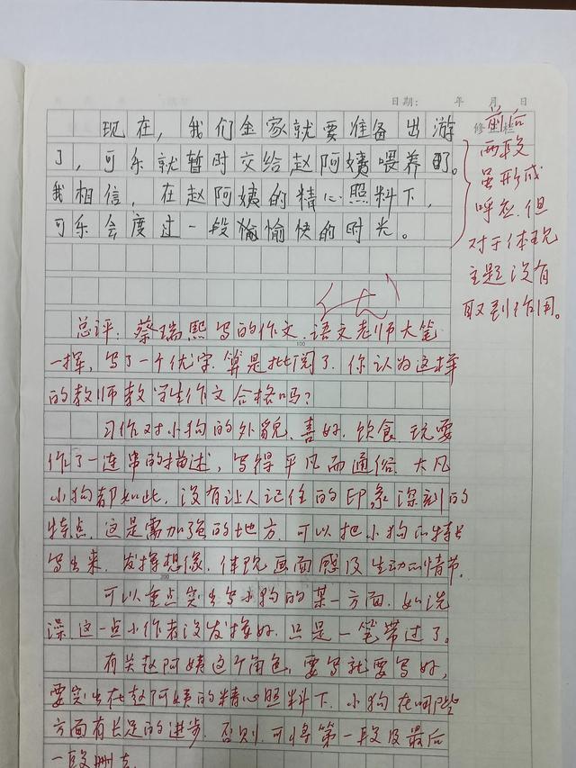 作文点评之小狗写法