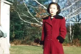 1949年杜致礼在美国留影，那时还未结婚，气质不凡不愧是大家闺秀图片