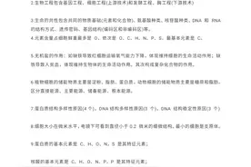 熬了半个月：我将高中生物易错知识点汇总426例，7天背熟冲85+图片