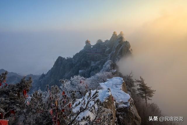 你见过老君山的雪中霞光吗？