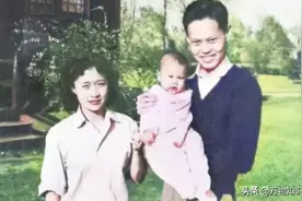1951年，杨振宁一家三口在美国，杜致礼气质不凡，不愧是名将之女图片