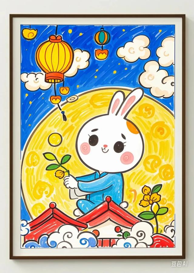 简笔画最全中秋节主题绘画＋绘画思路，张张创意满满！