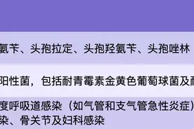 表格总结五代头孢代表药及适应症图片