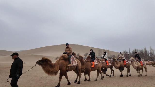 敦煌迎来首批冬季专列游客 文旅融合助推丝路旅游升温