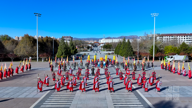 赵武灵王主题巡游亮相灵丘县多景区