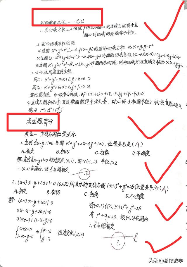 直线与圆的邂逅｜位置关系全图解