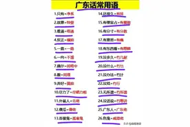 终于有人把广东话常用语大全，整理出来了，看完很受益，涨知识了图片