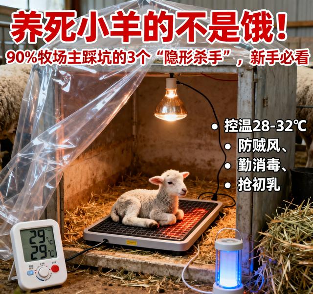 养死小羊的不是饿！90%牧场主踩坑的3个“隐形杀手”，新手必看