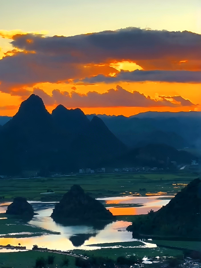 美景｜坠入普者黑的暮色时光