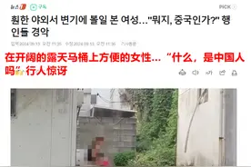 一女性在露天马桶上厕所吓坏路人…韩国网友：是中国人吗？图片